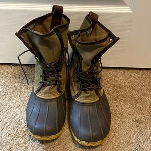 Men’s 11 LLBean Maine Hunting Boot canvas top